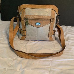 PURSE - BOC Crossbody Shoulder Handbag Purse brown tan Born Concept & Power Bank